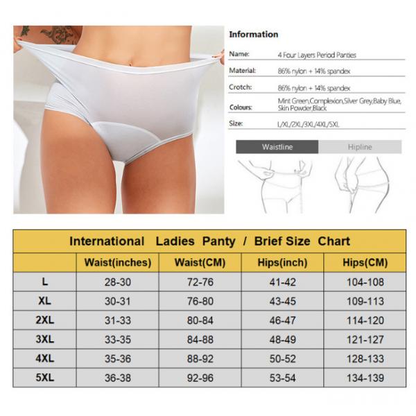 Quality Plus size Underpants Calcinha Feminina Leak-Proof Ladies Briefs Bragas Women's for sale