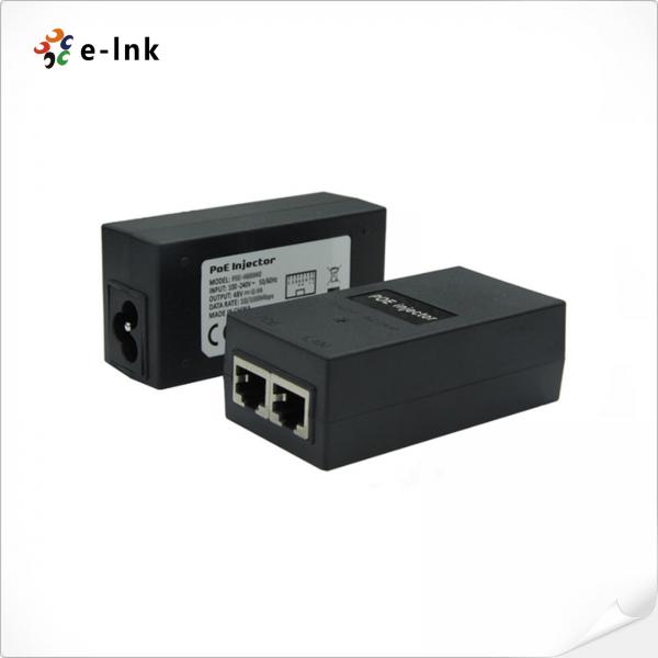 Quality 48V 24W Power Over Ethernet Injector 10/100/1000Mbps 200kHz With Power Cord for sale