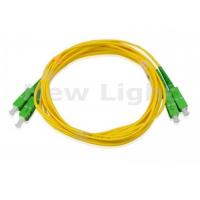 china FTTH SC APC Patch Cord , 2.0mm / 3.0mm Single Mode Duplex Fiber Optic Cable