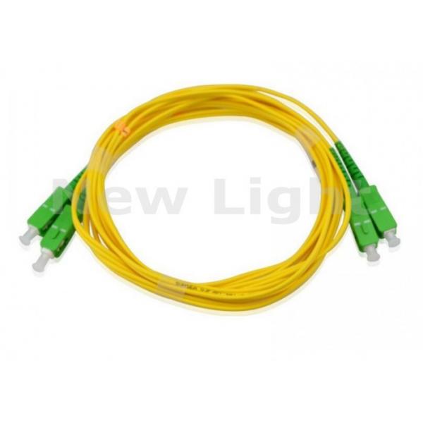Quality FTTH SC APC Patch Cord , 2.0mm / 3.0mm Single Mode Duplex Fiber Optic Cable for sale