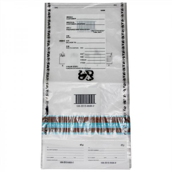Quality Anti Counterfeit Safety Tamper Proof Deposit Bags With Polypropylene Material for sale