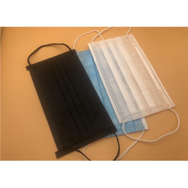 Quality 3 Ply Earloop Disposable Mouth Masks Non Woven Fabric High Filtration Efficiency for sale
