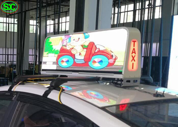 China High Resolution P6 Car LED Sign Display RGB 3 In 1 Pixel Configuration factory