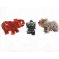 China Elephant Carving, Handmade Semi Precious Stone Jewelry, Carved Gemstone Animals for sale