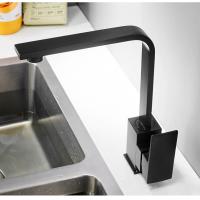 China Stainless Steel Kitchen Sink Mixer Faucet Square Handle Modern Kitchen Faucet factory