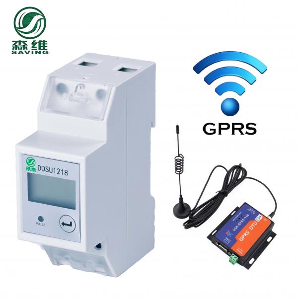 Quality 5A GPRS Smart Prepaid Energy Meter Din Rail Small  Single Phase Prepaid Meter for sale