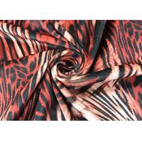 China 260GSM Velboa Polyester Velvet Fabric For Lady'S Dress Tiger Pattern 150cm Width factory