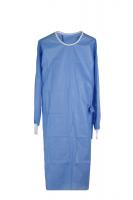 China 40gsm hospital medical uniform sms blue surgical gown level 3 for laboratory doctor nurse anti alcohol sms medical gown factory