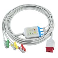 Quality Bionet New BM3 BM5 ECG Cables And Leadwires 12 Pin Connector ECG Cable 3 Lead for sale