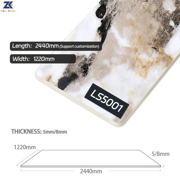 Quality Waterproof Marble Bamboo Charcoal Fibre Board 1220*2600mm for sale