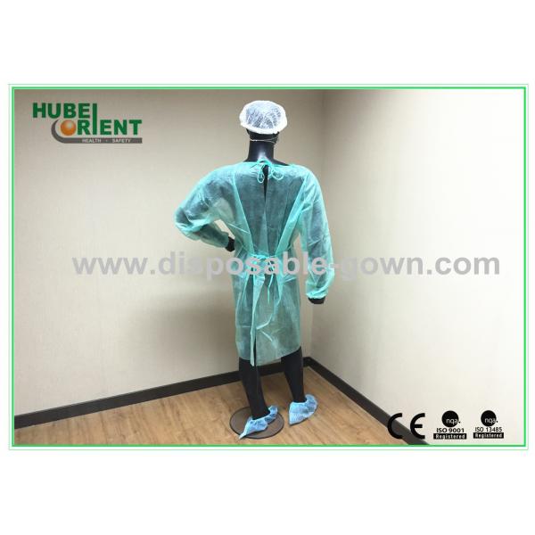 Quality Green/Yellow Disposable Use Isolation Gowns/Disposable Lab Gowns With elastic wrist for sale