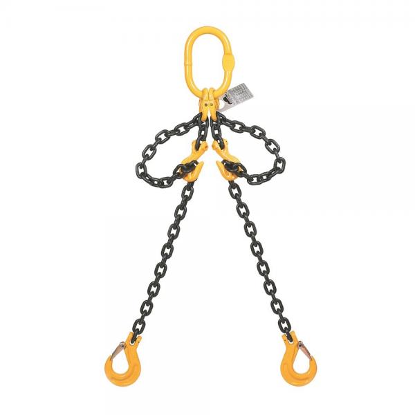 Quality 18mm Two Leg Chain Sling With Shortening Hooks And Self Locking Hooks for sale