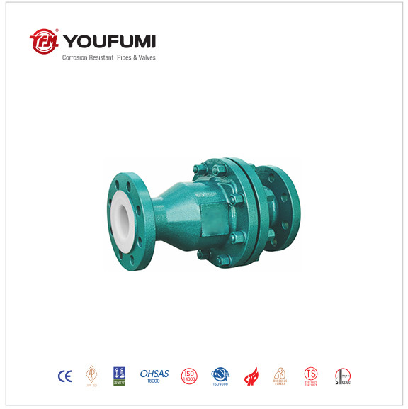 Quality ANSI Standard WCB PTFE PFA Lined Check Valve 4 Inch ASTM For Food for sale