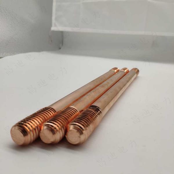 Quality 1.52m Electrical Earth Rod Pure Copper Screw Installation for sale