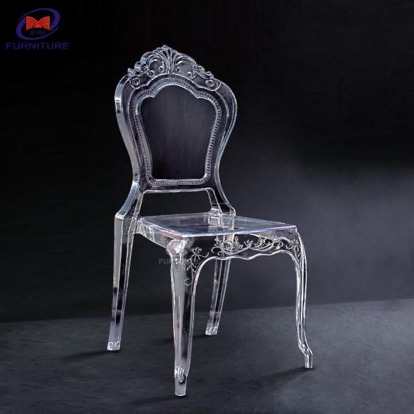 Quality The new Royal wedding clear crystal activities plastic Resin chiavari chairs for wedding hotels banquet halls, etc. for sale