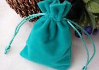 Buy cheap Teal Attractive Velvet Gift Bags Color And Size Custom Prompt Delivery from wholesalers