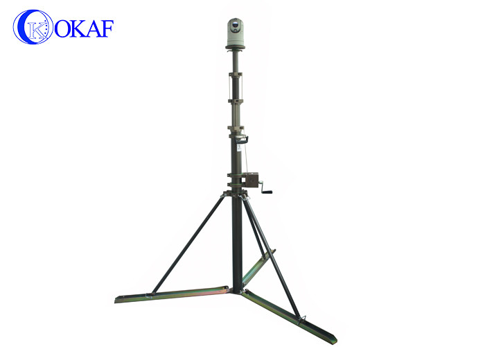 China Mobile Telescopic Mast Pole Average Lift Speed 4m / Min 3° Torsion Accuracy factory