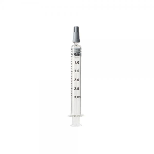 Quality Luer Slip Glass 3ml Luer Lock Syringe Reusable For Pure Oil for sale