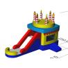 China Indoor Children Birthday Candle Inflatable Bounce House Combo With Slide 3 Years Waranty factory