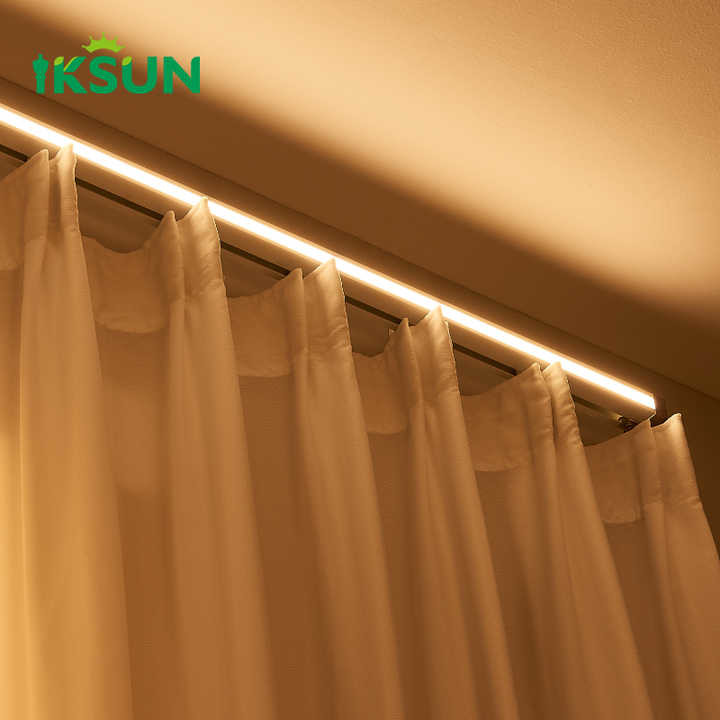 China New Design Good Quality Ceiling CurtainTrack LED Lights Curtain Accessories LED Curtain Rail Track factory