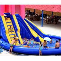 China Large children's water inflatable slide wave ball pool mobile water park inflatable pool slide customization.water slide for sale