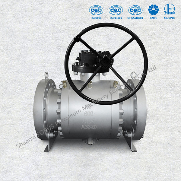 Quality Forged Trunnion Ball Valve High Shut Off Sealing Mechanism And Low Torque Operation for sale