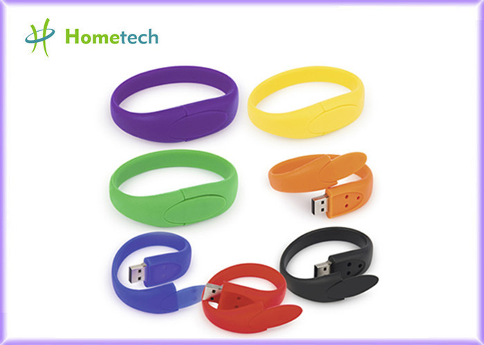 China Silicon Coloful Wirstband Pendrive Usb Wristband Custom Customized Logo Print factory