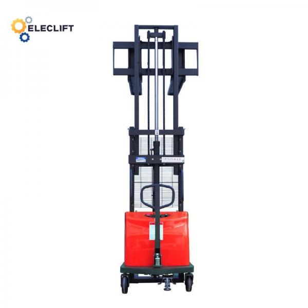 Quality Overall Length 1700mm Battery Operated Semi Electric Forklift 24V 20A for sale