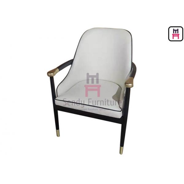 Quality Modern Hotel Restaurant Chairs , Matte Varnish Dining Room Chairs With Arms for sale