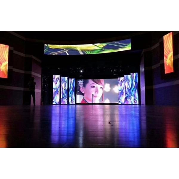 Quality Full Color 64 X 64 Soft  Curved Led Displays Screens Mooncell Kystar Control System for sale