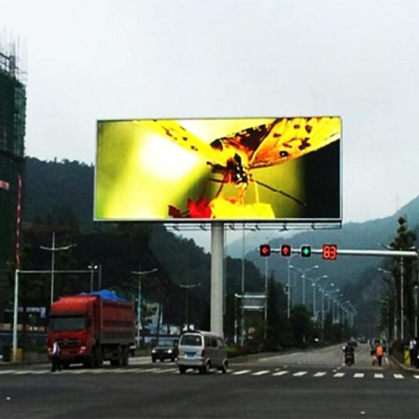 Quality Outdoor Fixed LED Display Steel / Aluminum Panel P6.67 Full Color Back Access for sale