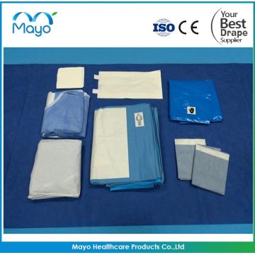 Quality FDA Laparotomy Drape Disposable Surgical Packs PE Viscose Material for sale