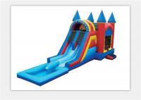 China Safety 0.55mm PVC Outdoor Inflatable Bouncy Castle Water Slide For Kids factory