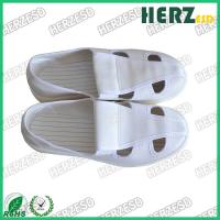 China ESD Cleanroom Slipper Washable PVC Sole ESD Cleanroom Shoes , Anti Static Shoes White Color factory