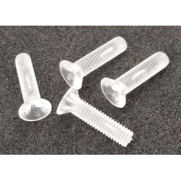 Quality M3 Flat Head Clear Acrylic Screw Plastic Phillips Drive for Electronics for sale