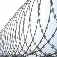 China Security Razor Barbed Wire 56 Loops / Diamond Razor Wire Mesh Fence factory