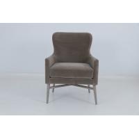 China Lobby Luxury Solid Wood Lounge Chair Upholstered factory