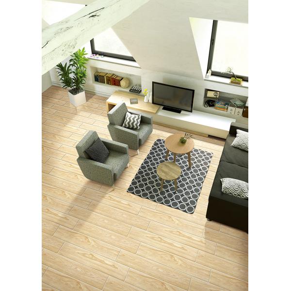 Quality Matt Ceramic Wooden Tiles , Bedroom Dinner Room Restaurant Floor Wooden Tiles 8" for sale
