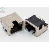 China Female Low Profile RJ45 Connector R / A Offset / Overhangs PCB Thru - Hole Mounting factory