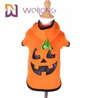China Autumn Embroidery Face Halloween Pumpkin Dog Hoodie Cat Dog Clothes factory