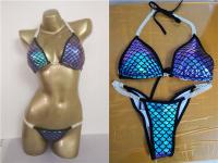 China Stretchy NPC Bikini Competition Suits High Durability With Bling Connectors factory