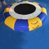 Quality PVC Tarpaulin Round Inflatable Water Trampoline Durable With Spring Structure for sale