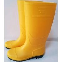 China Rubber Outsole Yellow Italy Style PVC Portable Safety Rain Boots Customized Design factory