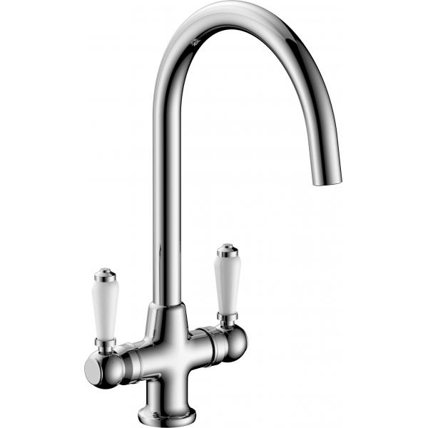 Quality Double Handle Brass Material Kitchen Mixer Taps For Kitchen T81066 for sale