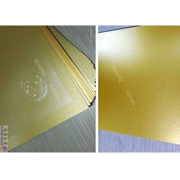 Quality Gold Color Digital Printing PVC Sheets For Plastic Card Lamination for sale