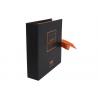 China Book Shaped Rigid Gift Boxes1400gsm Black Paper Chocolate Packaging Boxes factory