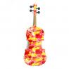 China Acoustic Visual Solid Top colorful Violin Flaming Colors Series 4/4 With Violin Bow Violin Case factory