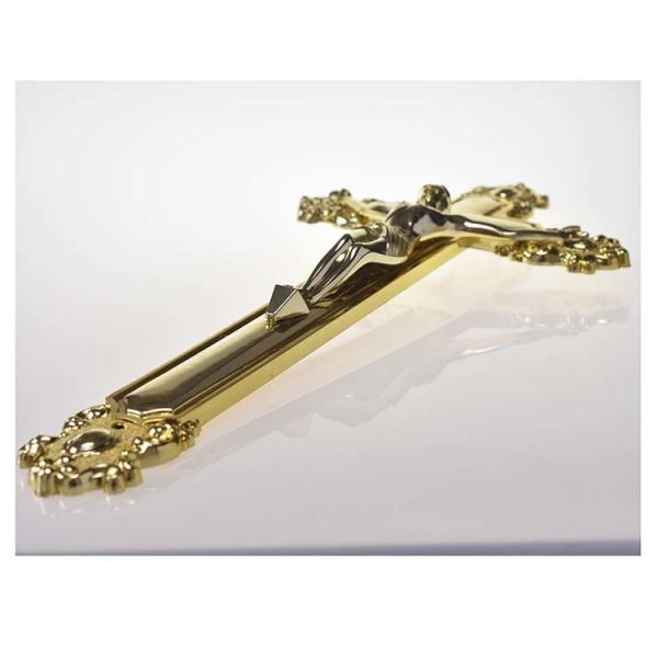 Quality Plastic Jesus Funeral Crucifix In Gold Color OEM / ODM Service Acceptable for sale