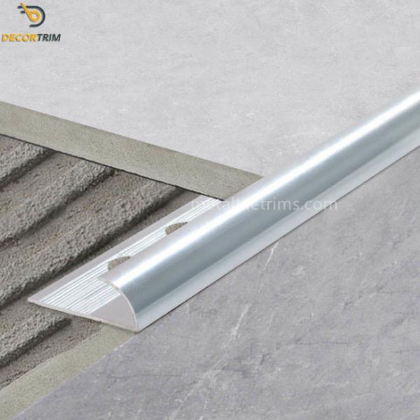 Quality Polish Silver Aluminium Tile Trim For External Wall Corner Edge Protection for sale