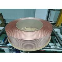 china LWC Level Wound Copper Tube , EN12735 Refrigerator Copper Coil